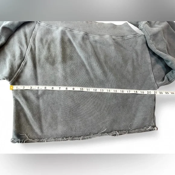 FREE PEOPLE We The Free Bri Pullover Sweater Charcoal - Medium - Picture 10 of 10